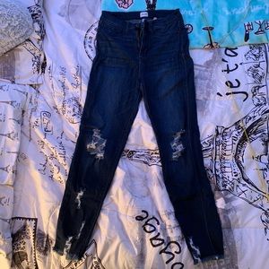 Distressed Fashion Nova Jeans ( high waist )